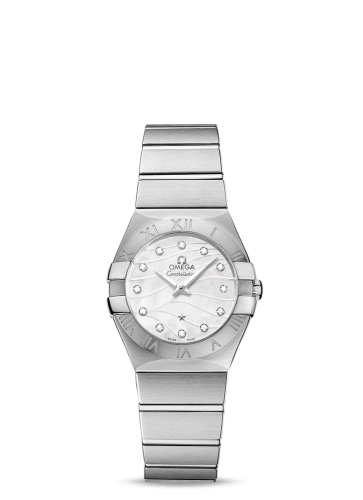 Omega Constellation Quartz 27 Brushed Stainless Steel / White MOP